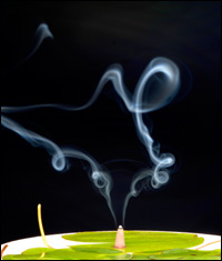 burning incense