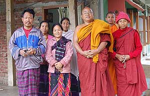 Image result for buddhist monks visiting families
